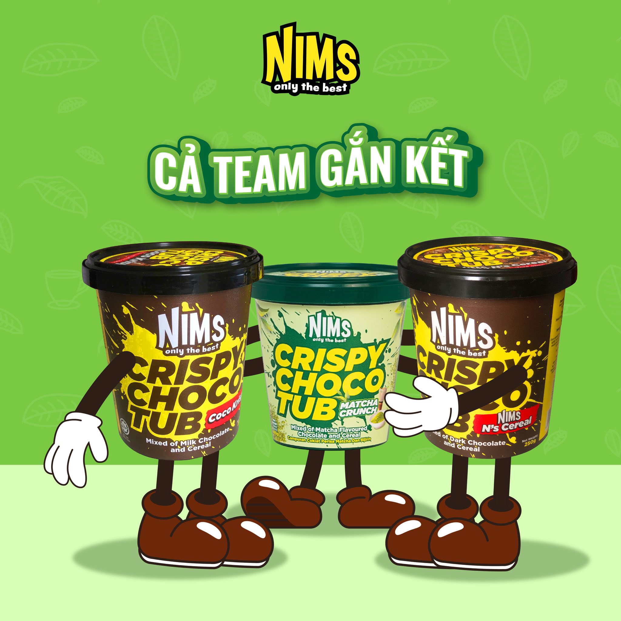 Matcha Crunch Nims trong túi